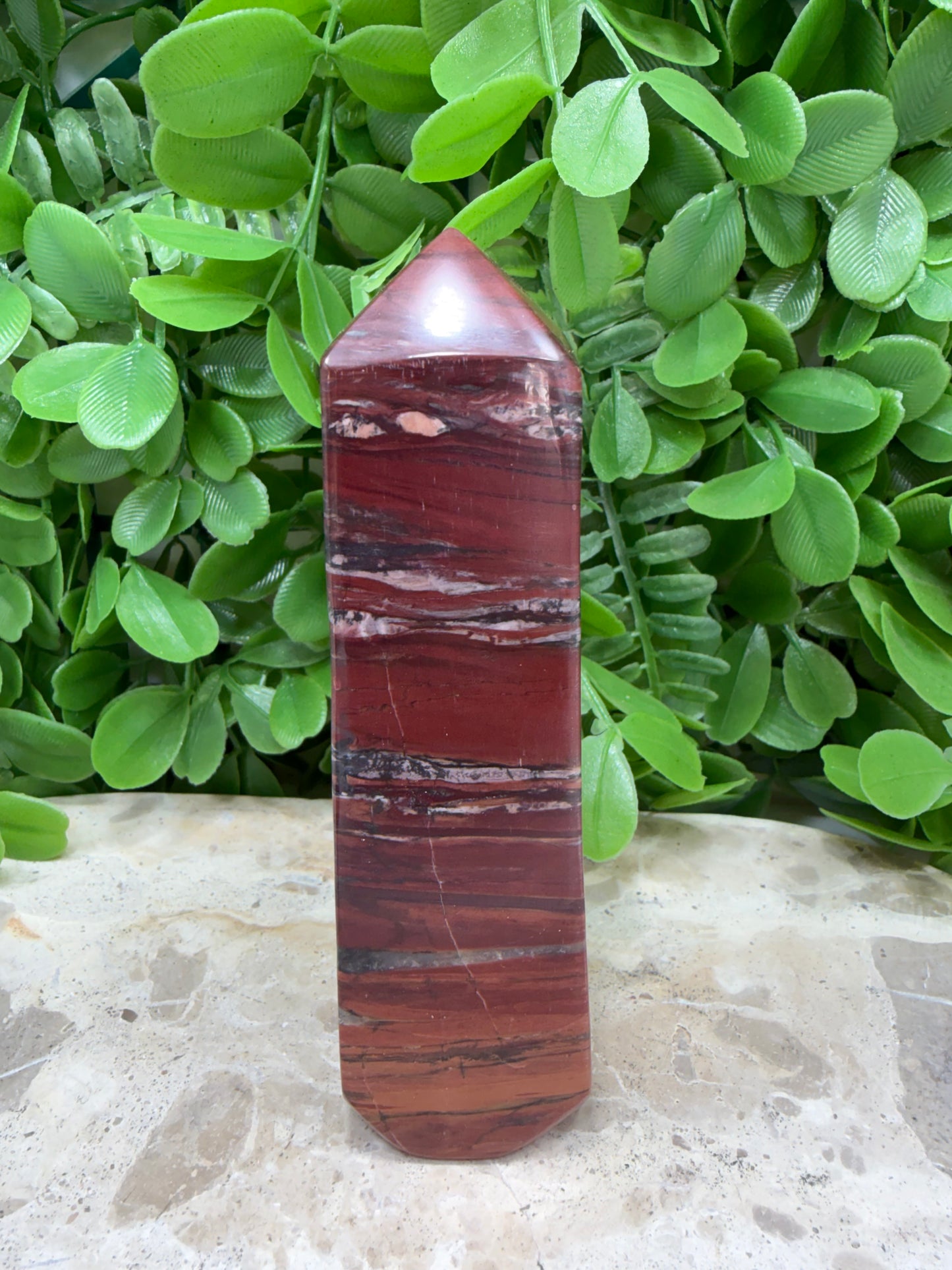 Tiger Ore/Rhodonite Tower 316g