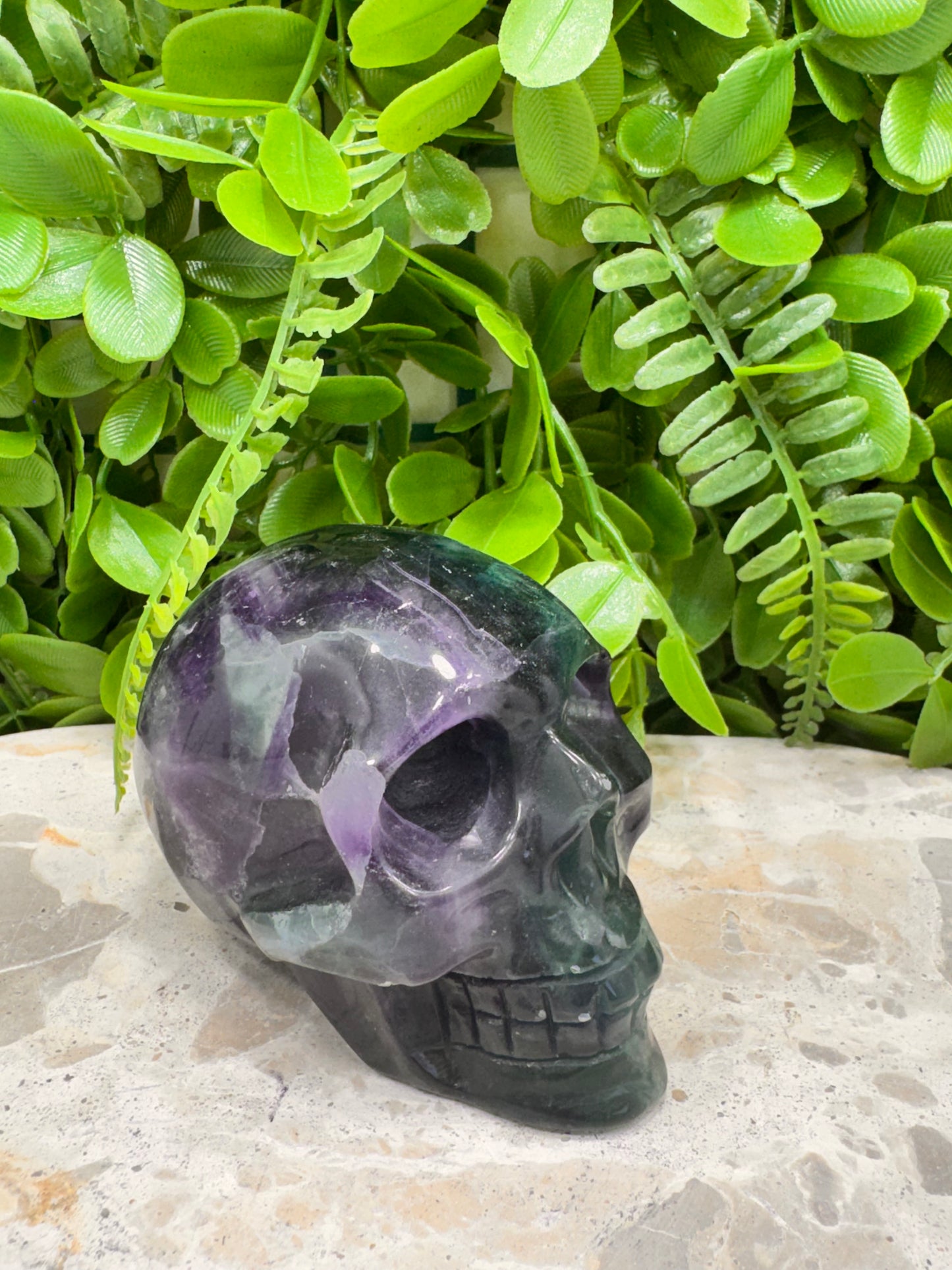 Fluorite Skull 607g