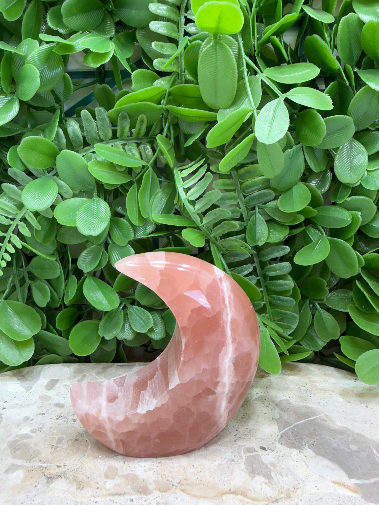 Rose Calcite Moon 254g