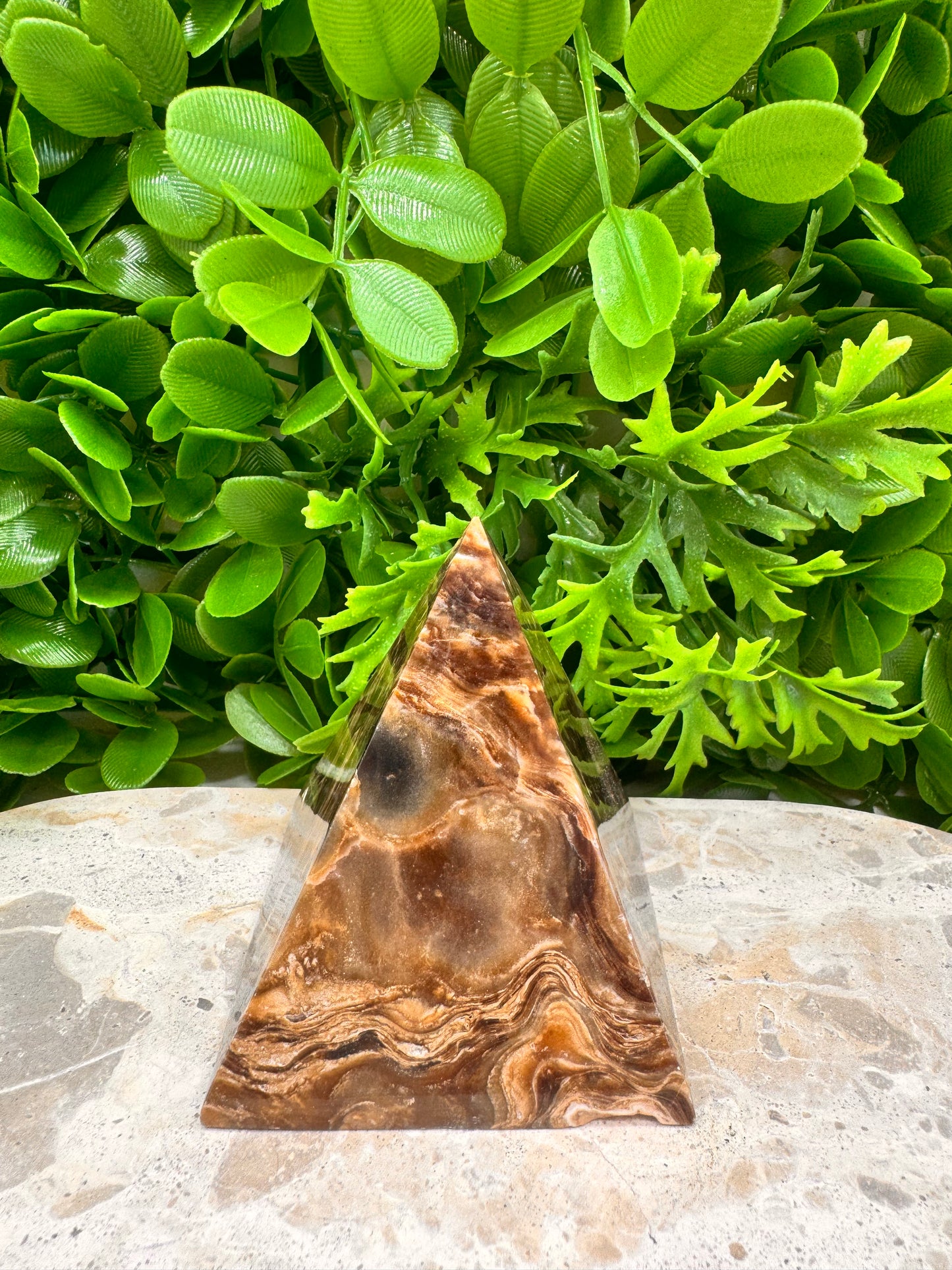 Chocolate Calcite Pyramid 410g
