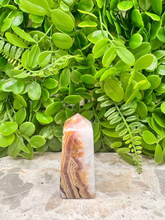 Pink Aragonite Tower 156g