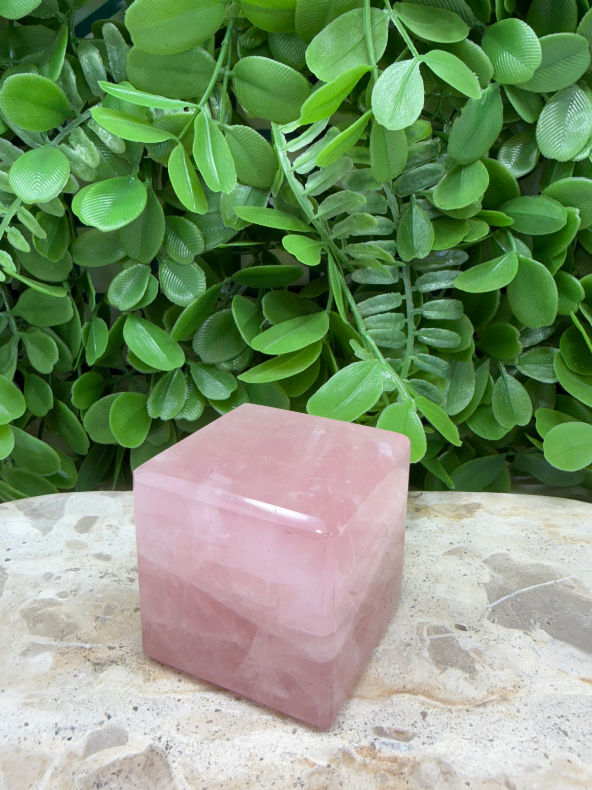 Rose Quartz Cube 314g | Love • Compassion • Healing