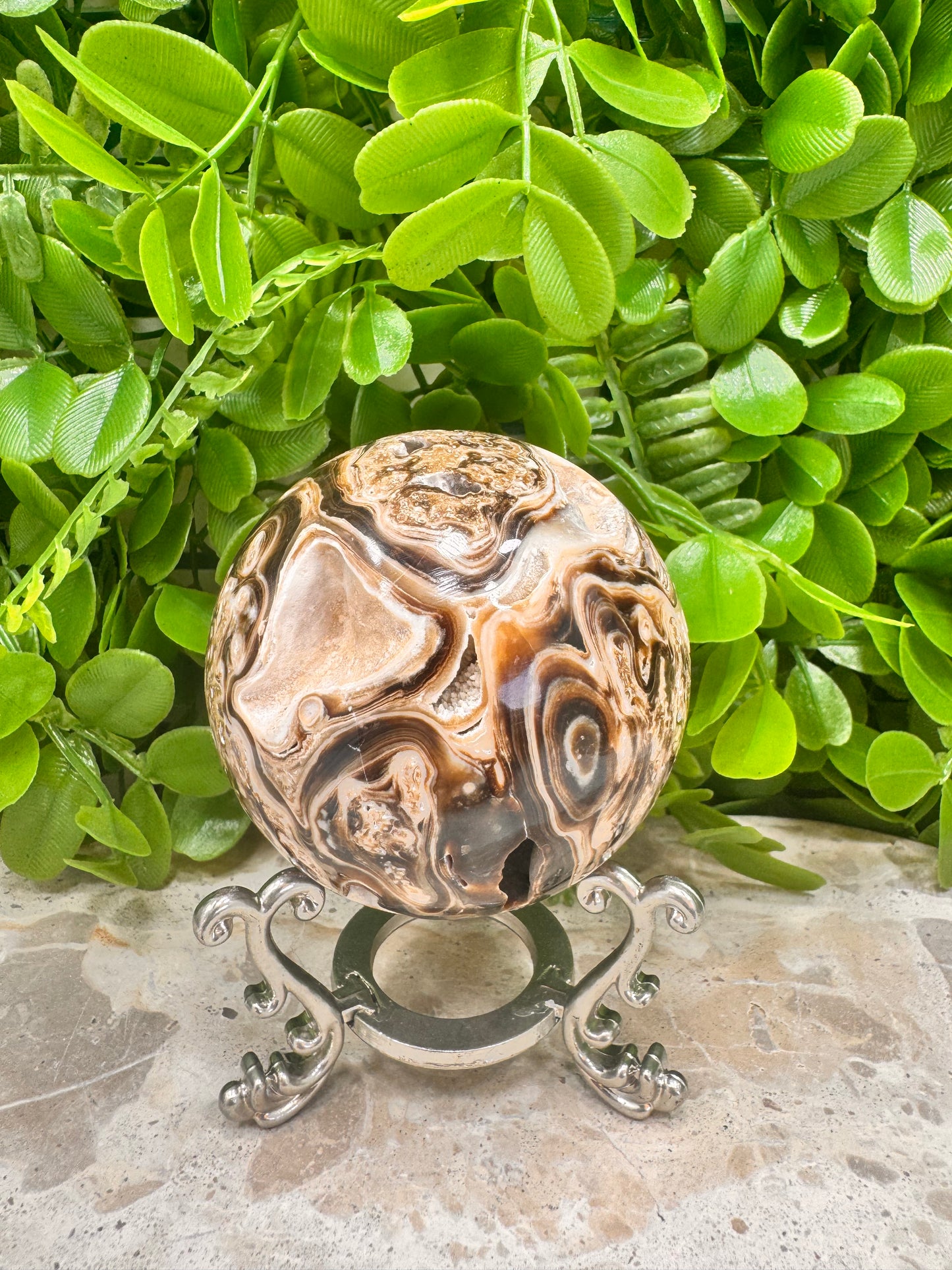 Chocolate Calcite Sphere 404g