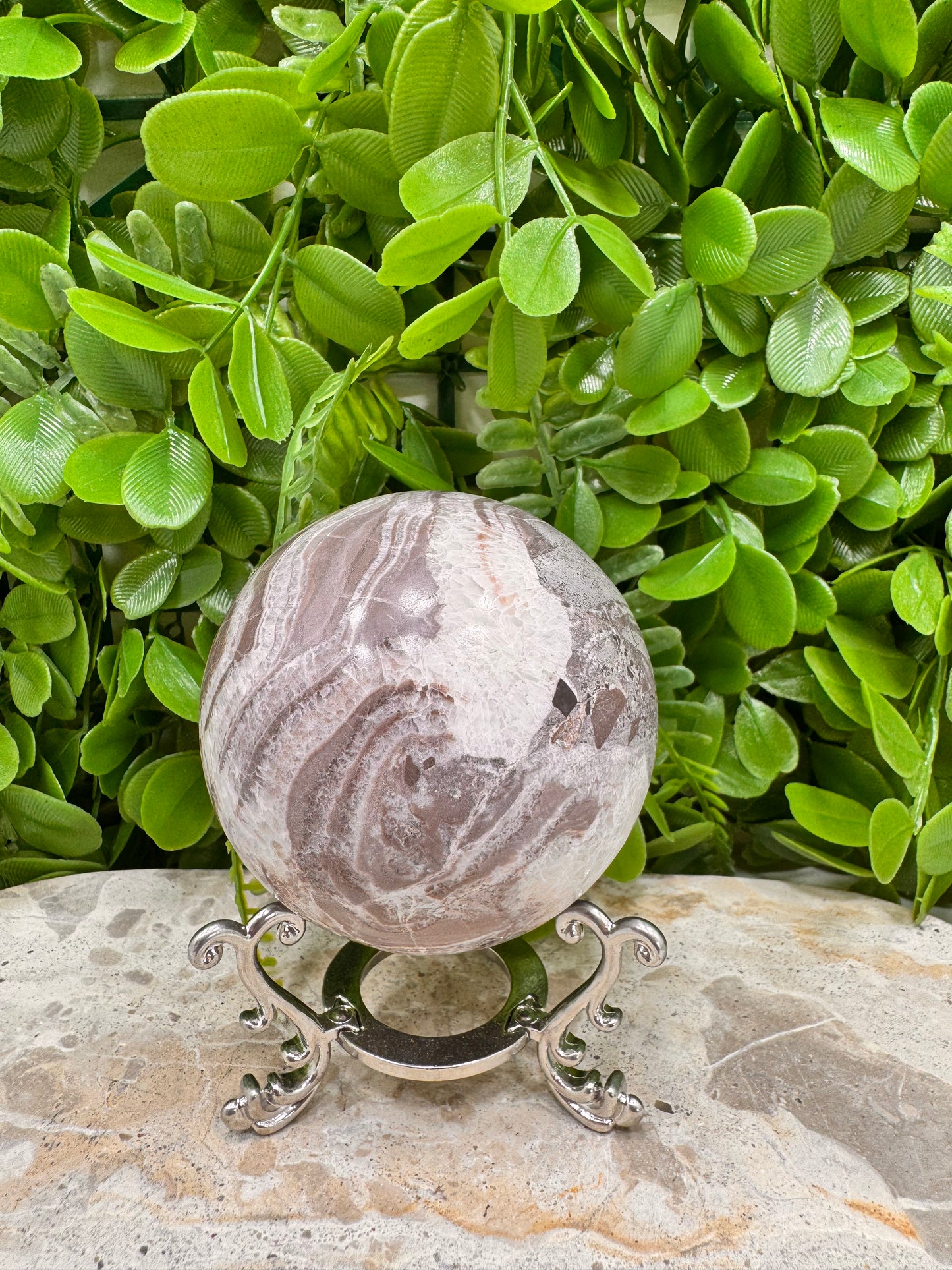 Chocolate Aragonite Sphere 480g
