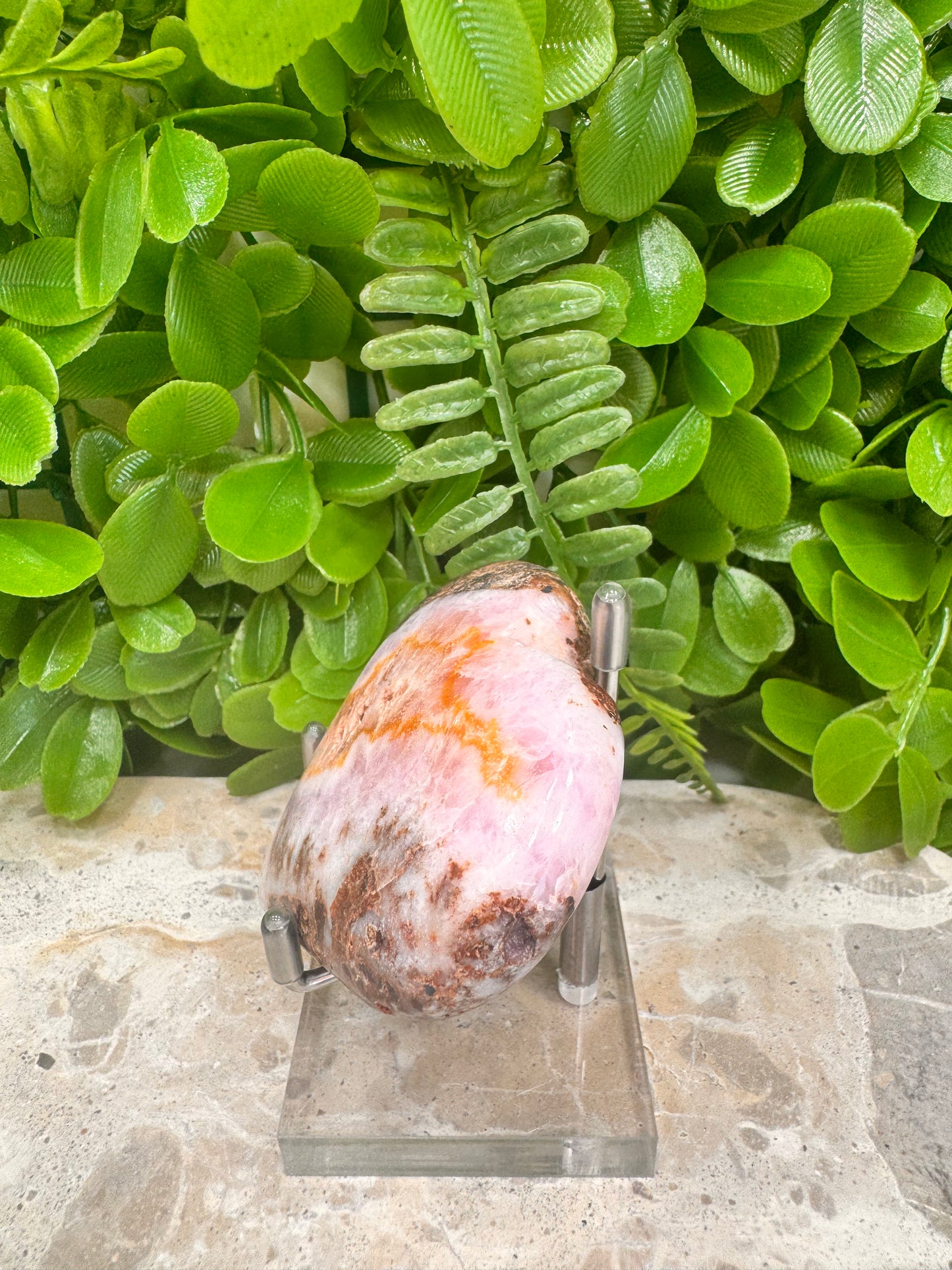 Pink Aragonite Heart 138g