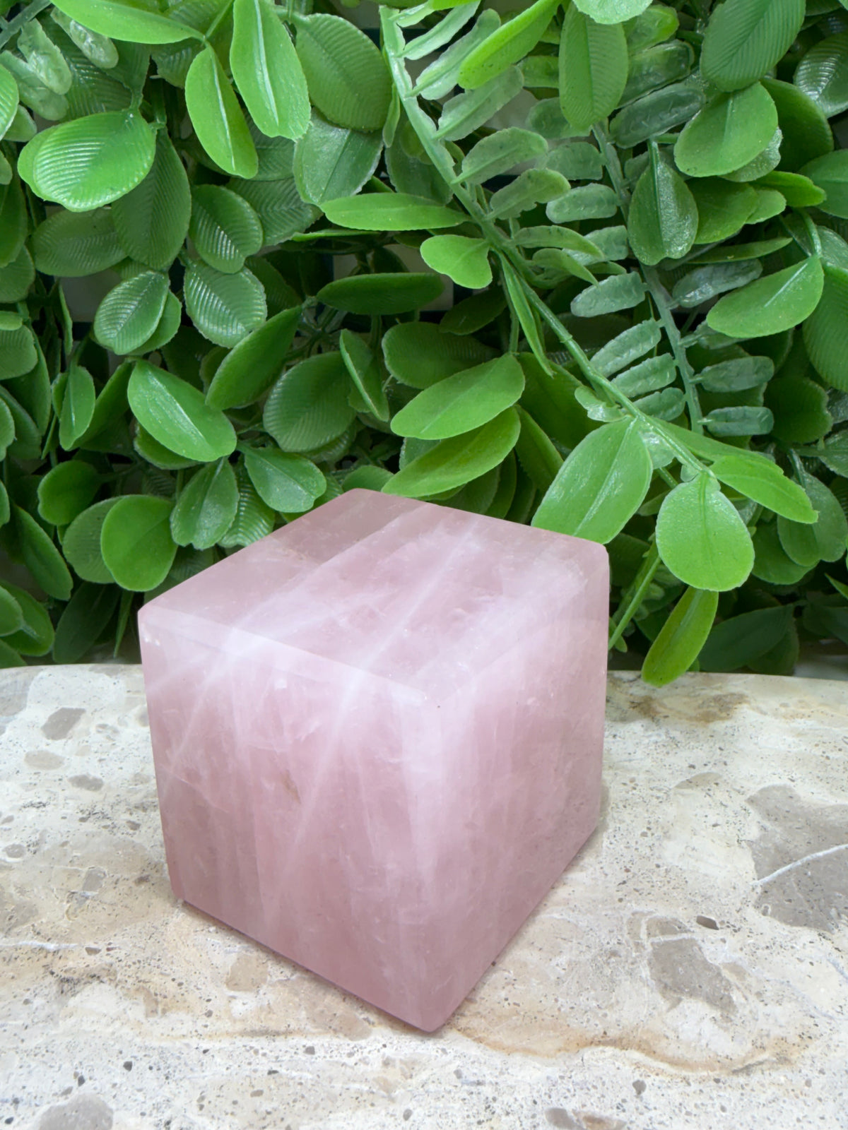 Rose Quartz Cube 312g | Love • Compassion • Healing