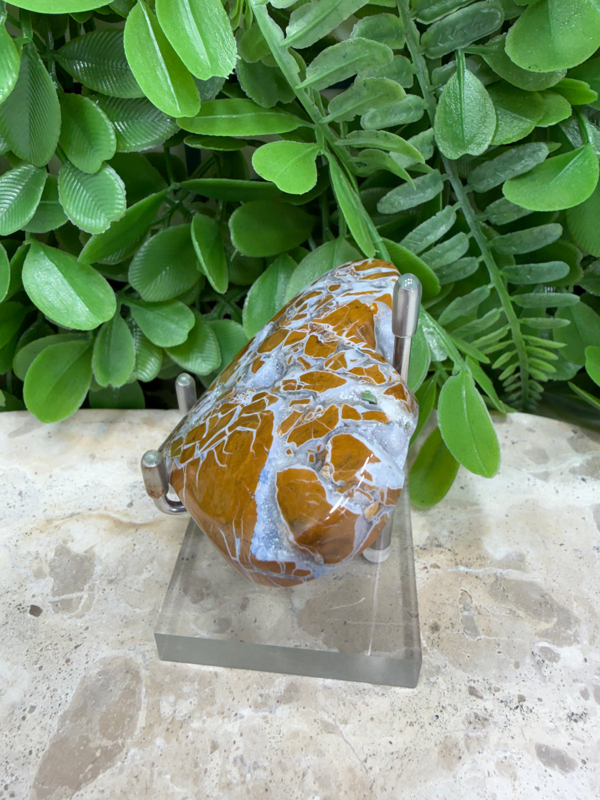 Brecciated Drusy Agate Heart | Strength • Grounding • Stability