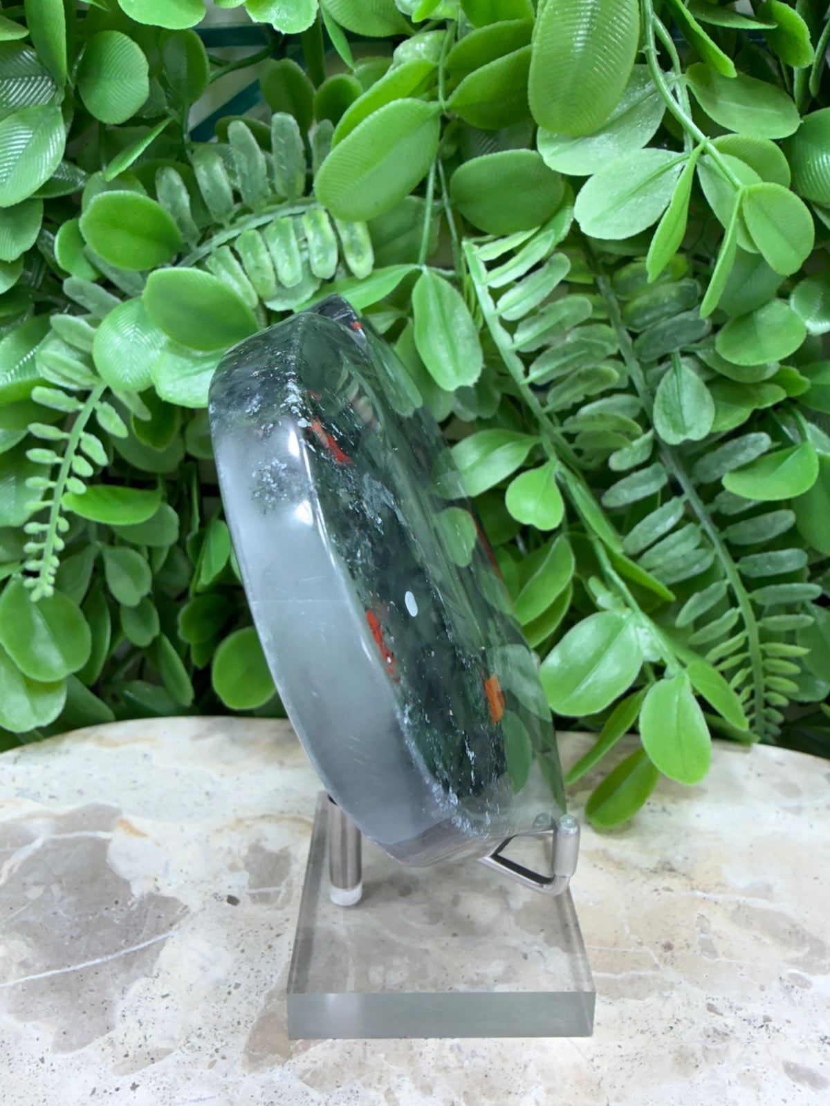 African Bloodstone Heart | Strength • Courage • Vitality