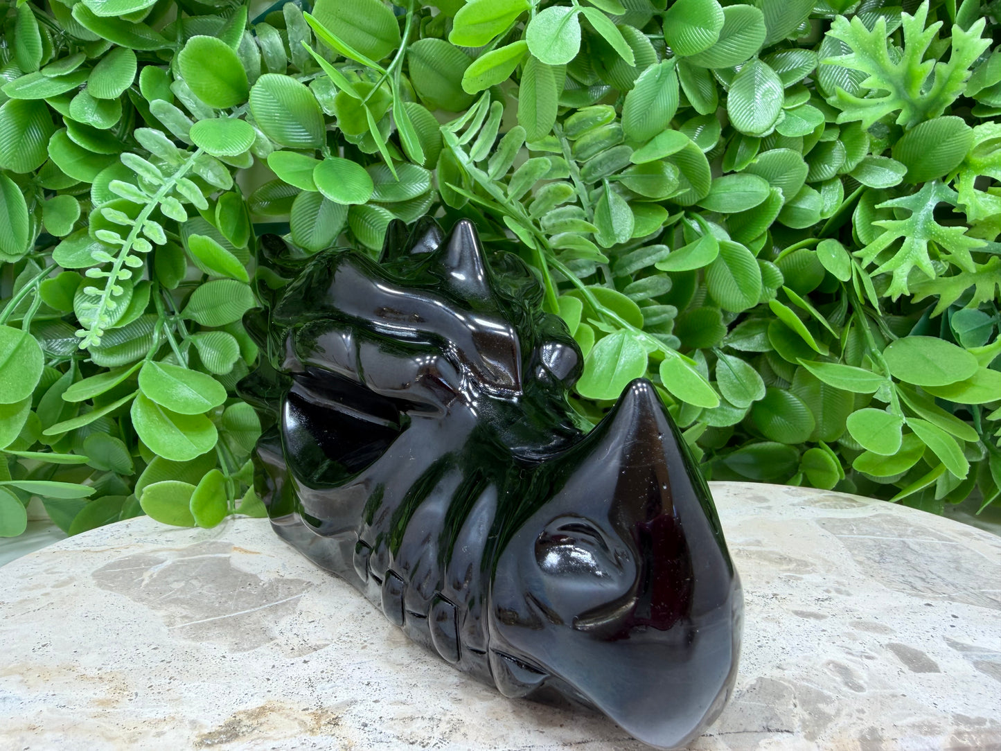 Black Obsidian Dragon Skull 1064g