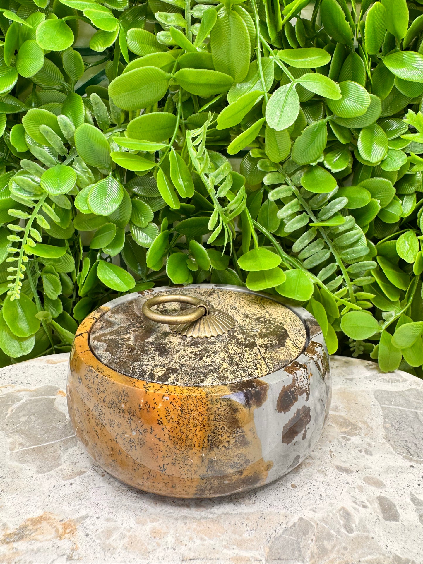 Picture Jasper Bowl with Lid 656G