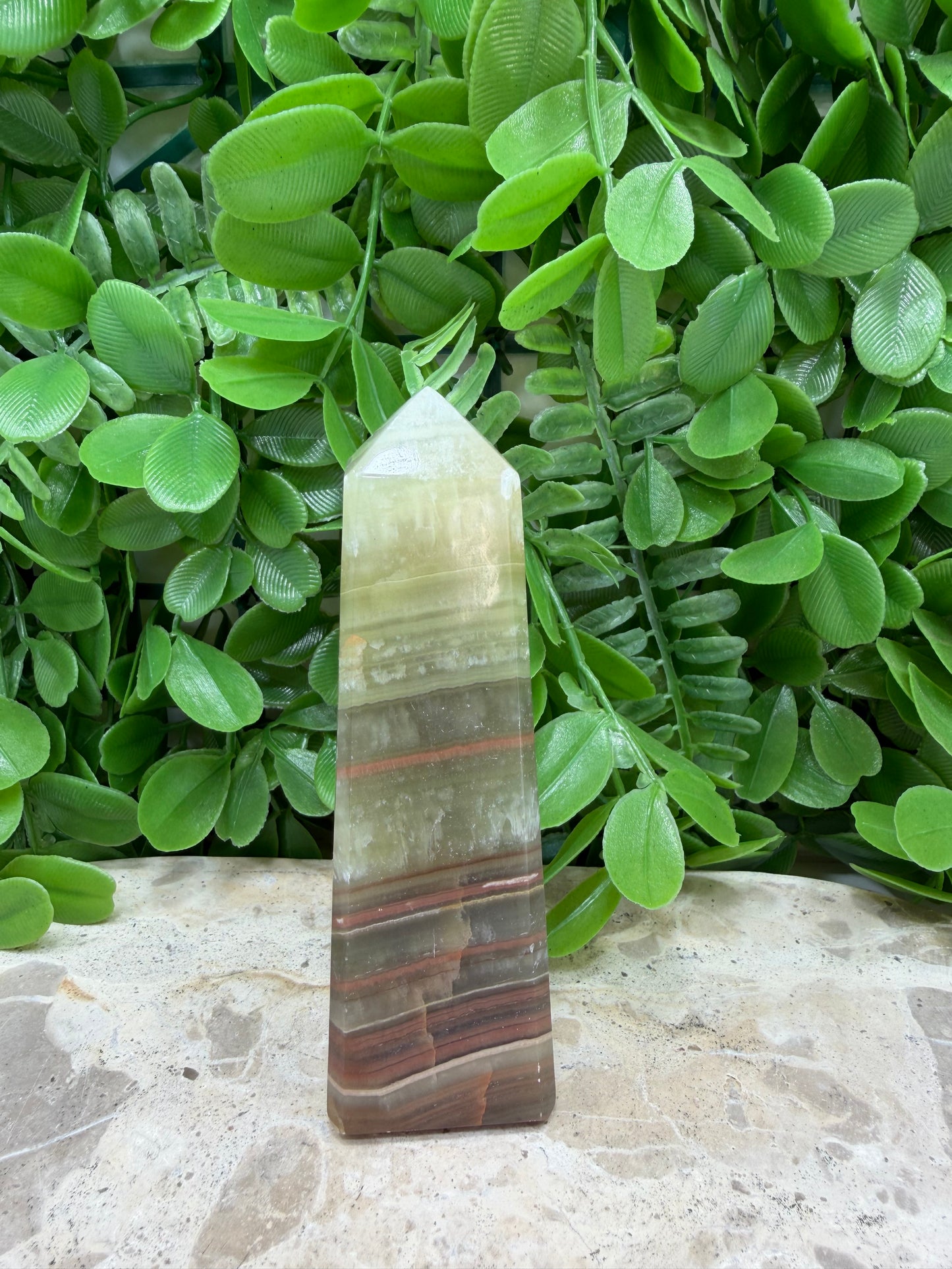 Green Banded Onyx Point 260g