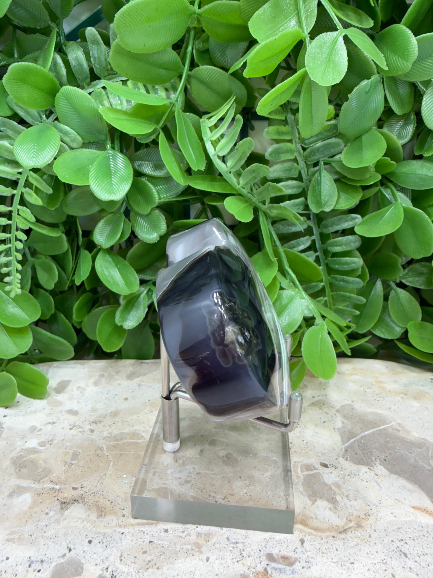Volcanic Agate Heart 162g