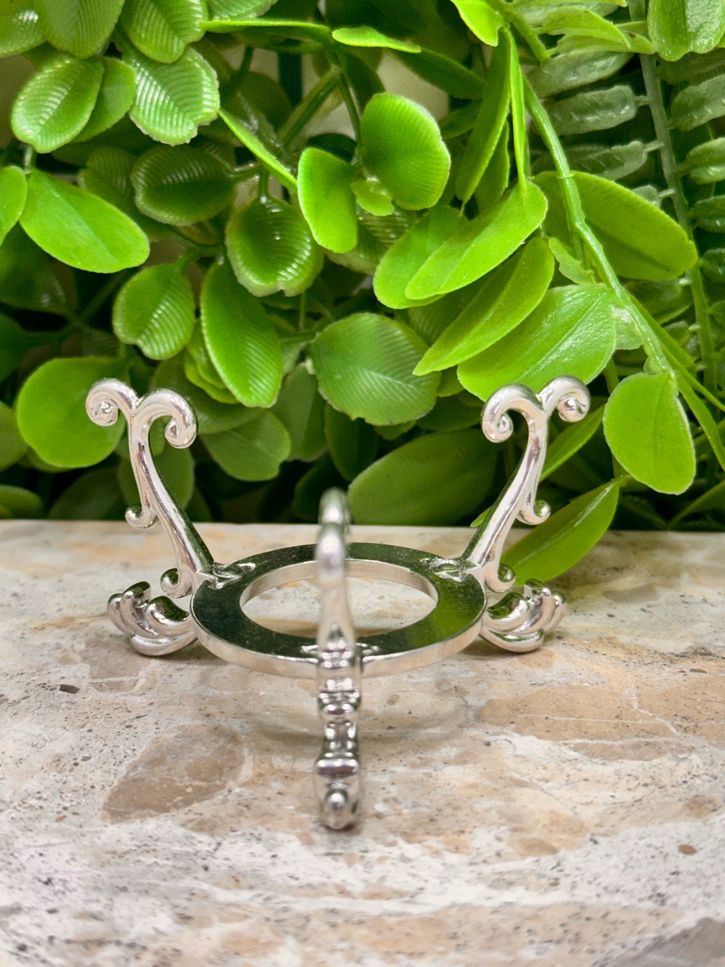 Silver  Sphere Stand