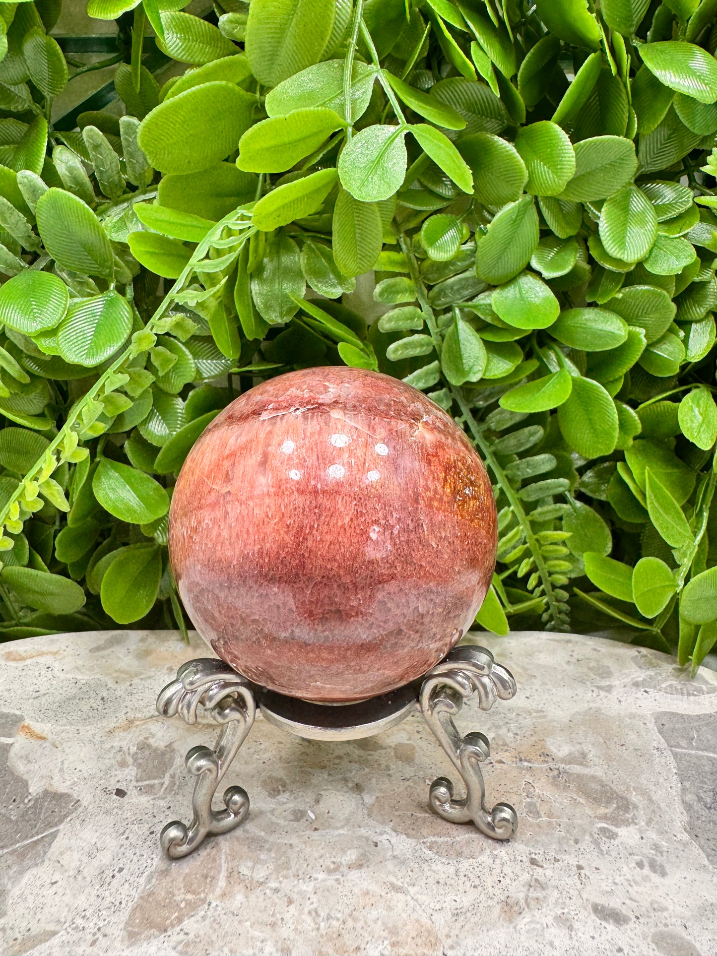 Peach Banded Calcite 412g