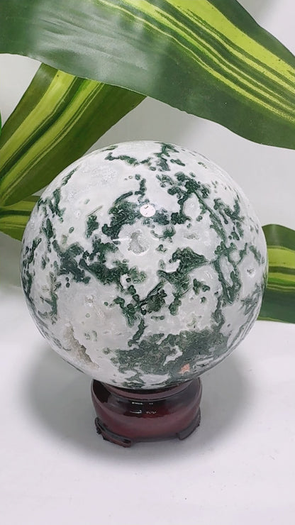Moss Agate Sphere 660g