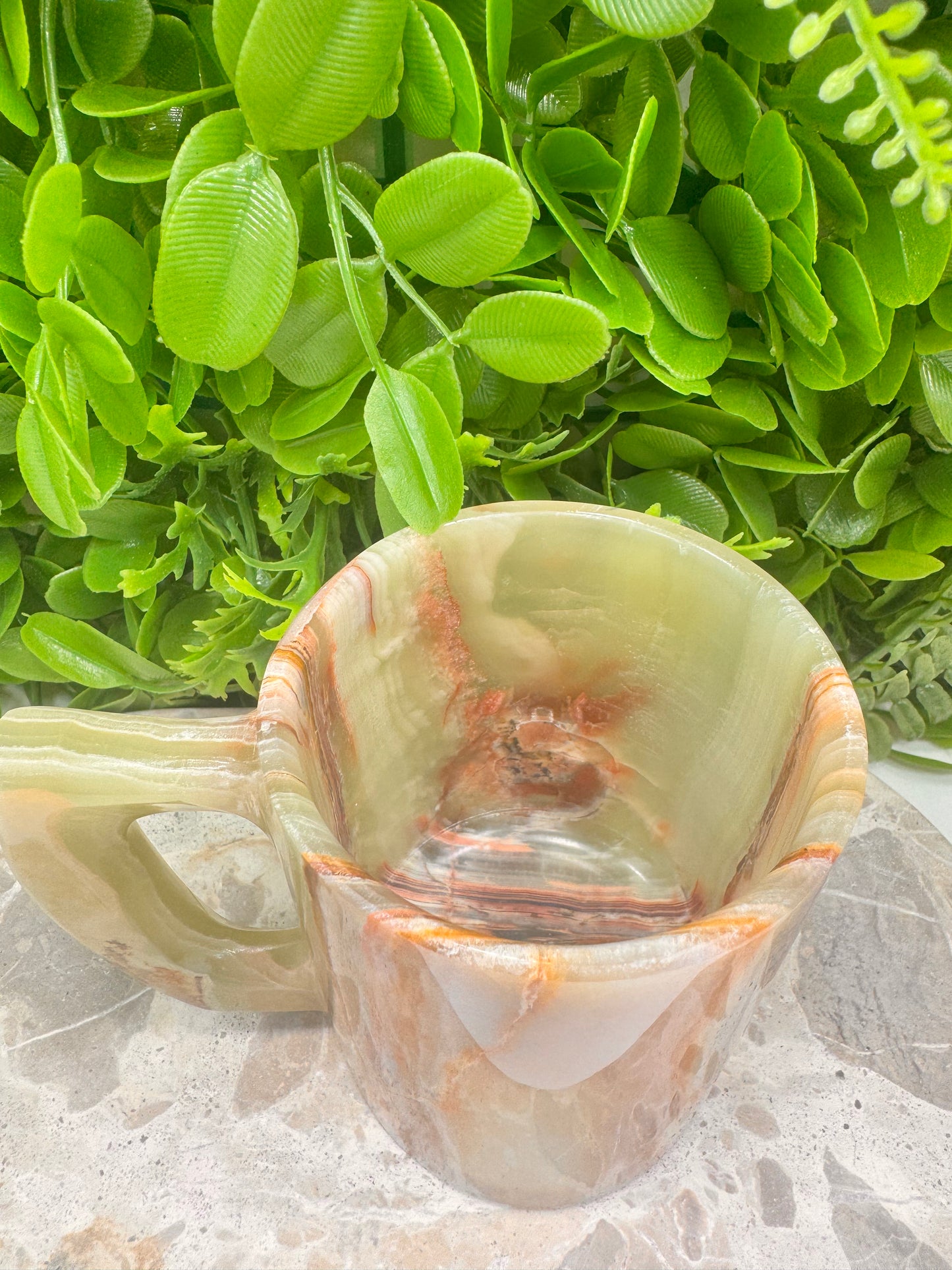 Green Banded Onyx Mug 418g