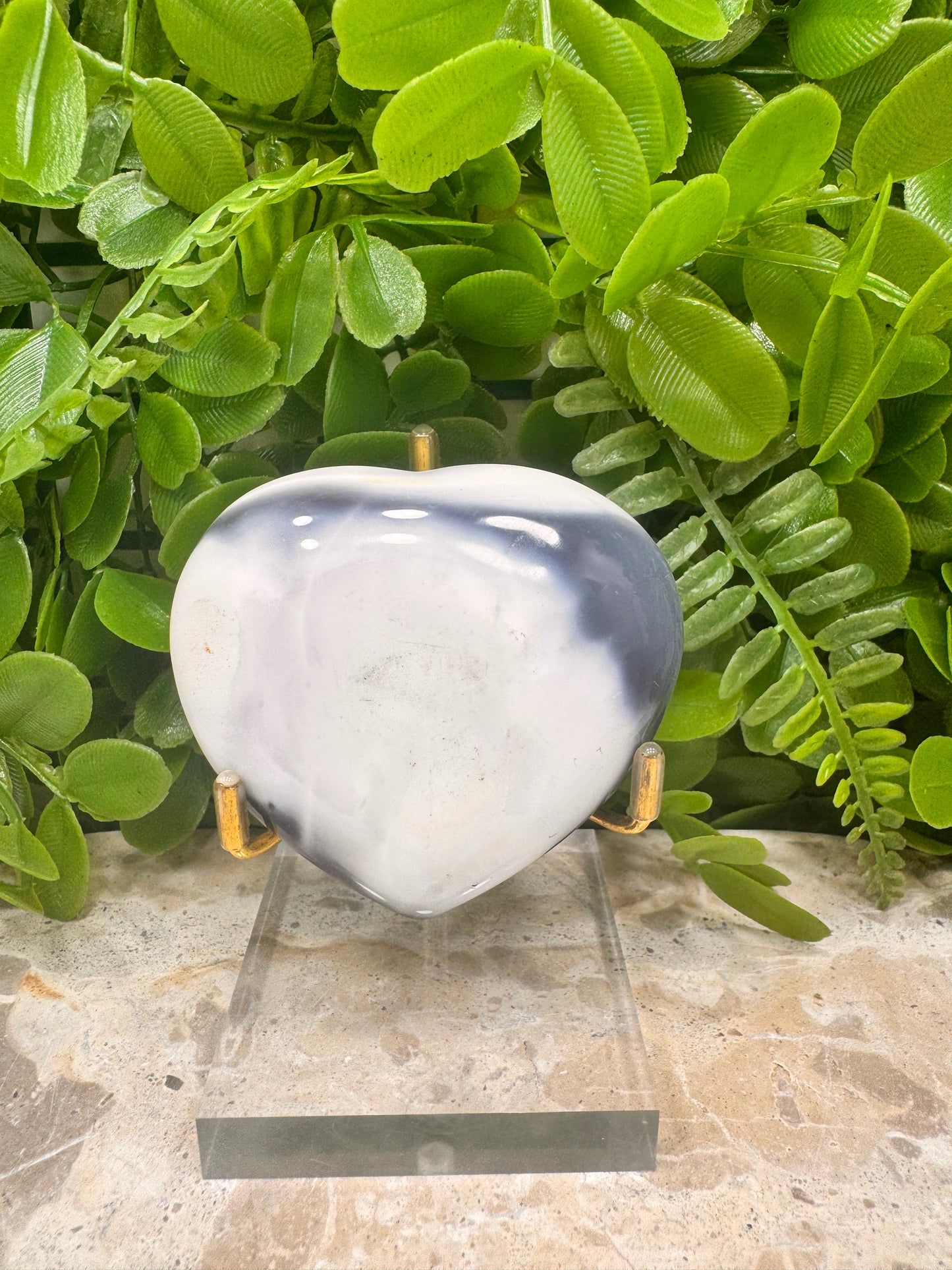 Orca Agate Heart 192g