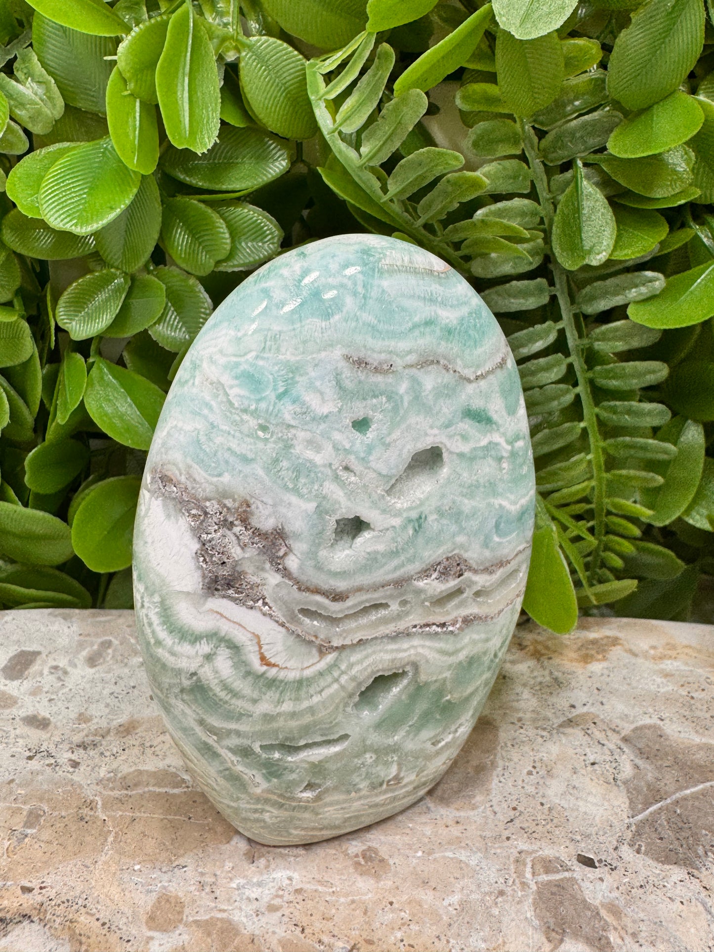 Standing Blue Aragonite/Smithsonite 314g
