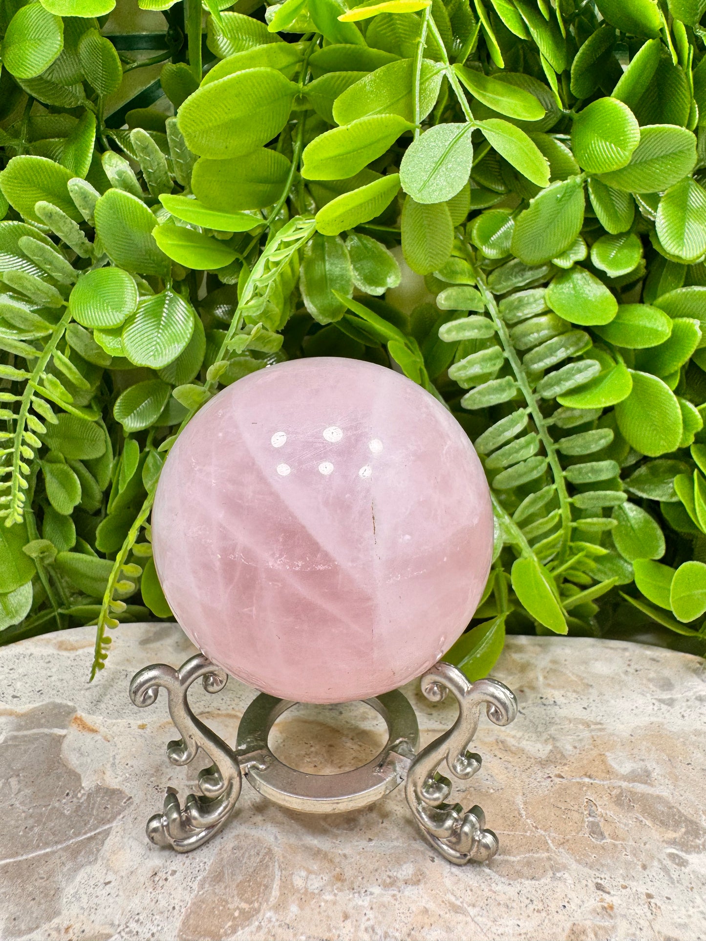 Rose Quartz Sphere 406g