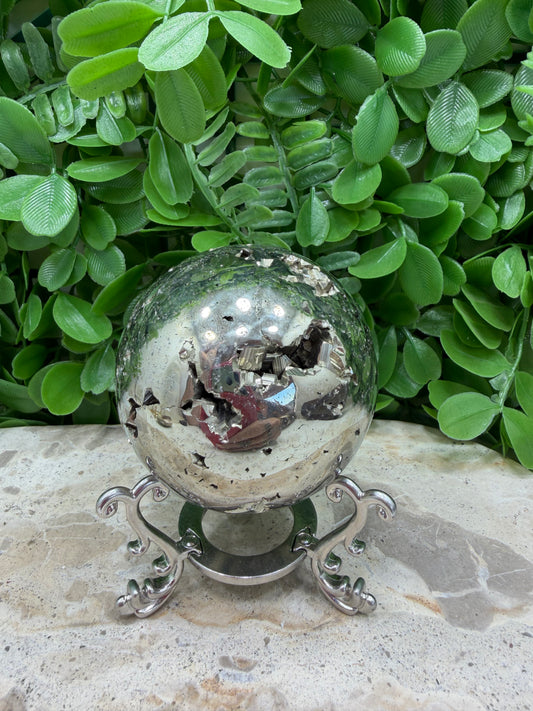 Pyrite Sphere | Abundance • Confidence • Protection
