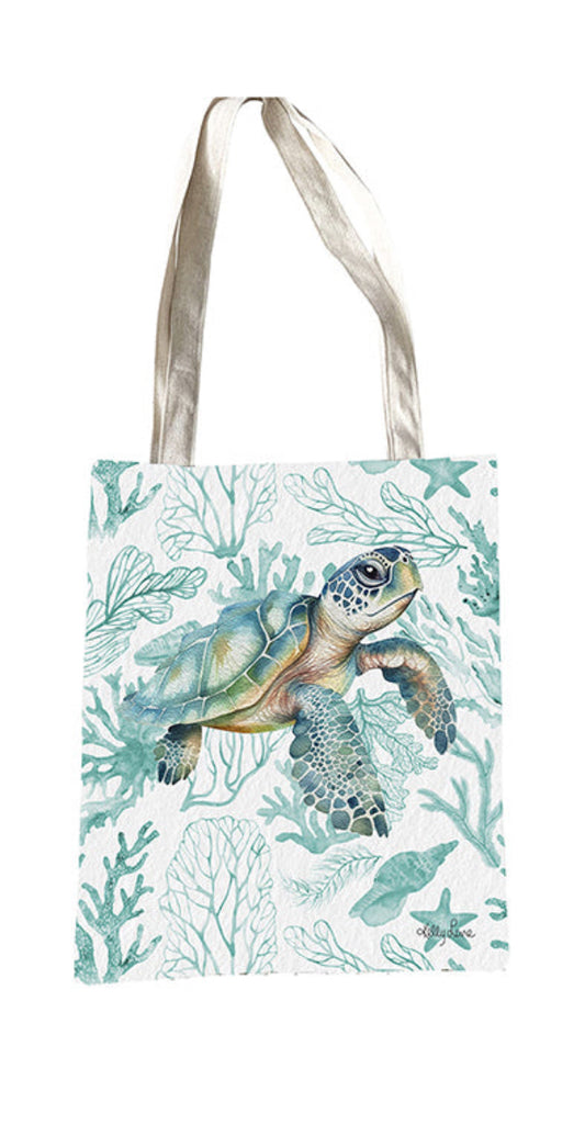 Tote Bag Coastal Turtle by Kelly Lane