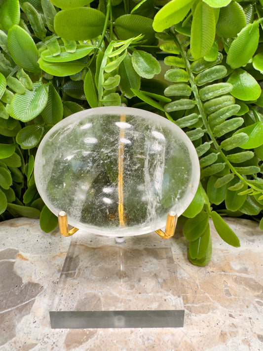 Clear Quartz Palm stone 194g