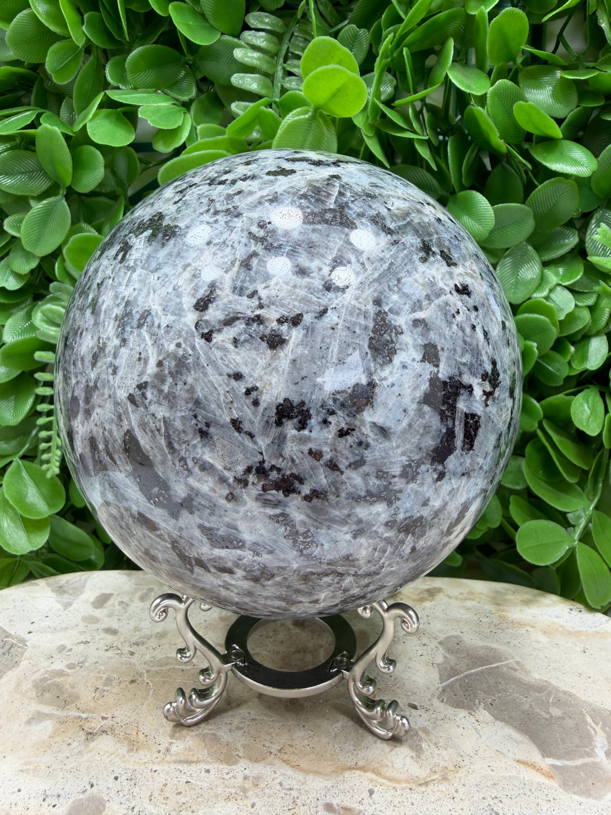 Larvikite Sphere | Grounding • Protection • Clarity