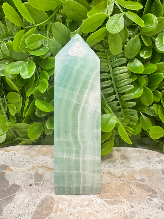 Pistachio Calcite Tower 436g