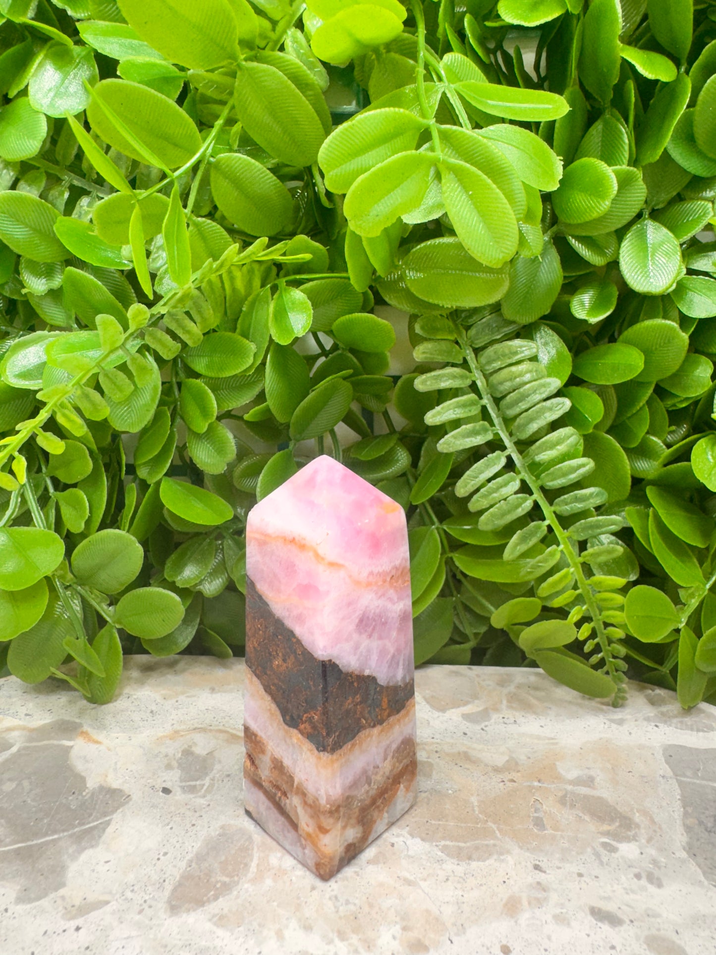 Pink Aragonite Tower 174g