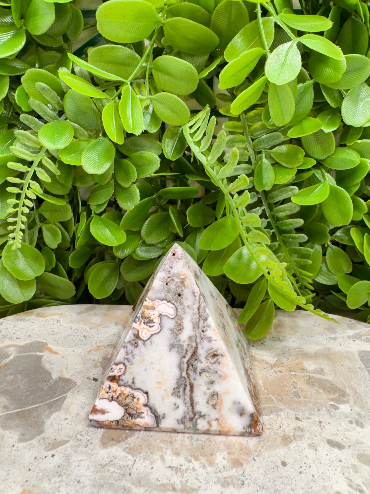 Dendritic Ocean Root Jasper Pyramid 293g