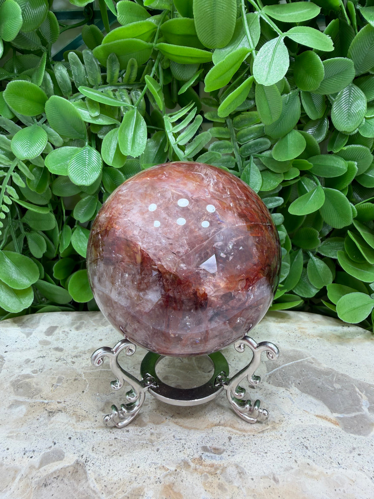 Fire Quartz Sphere 572g