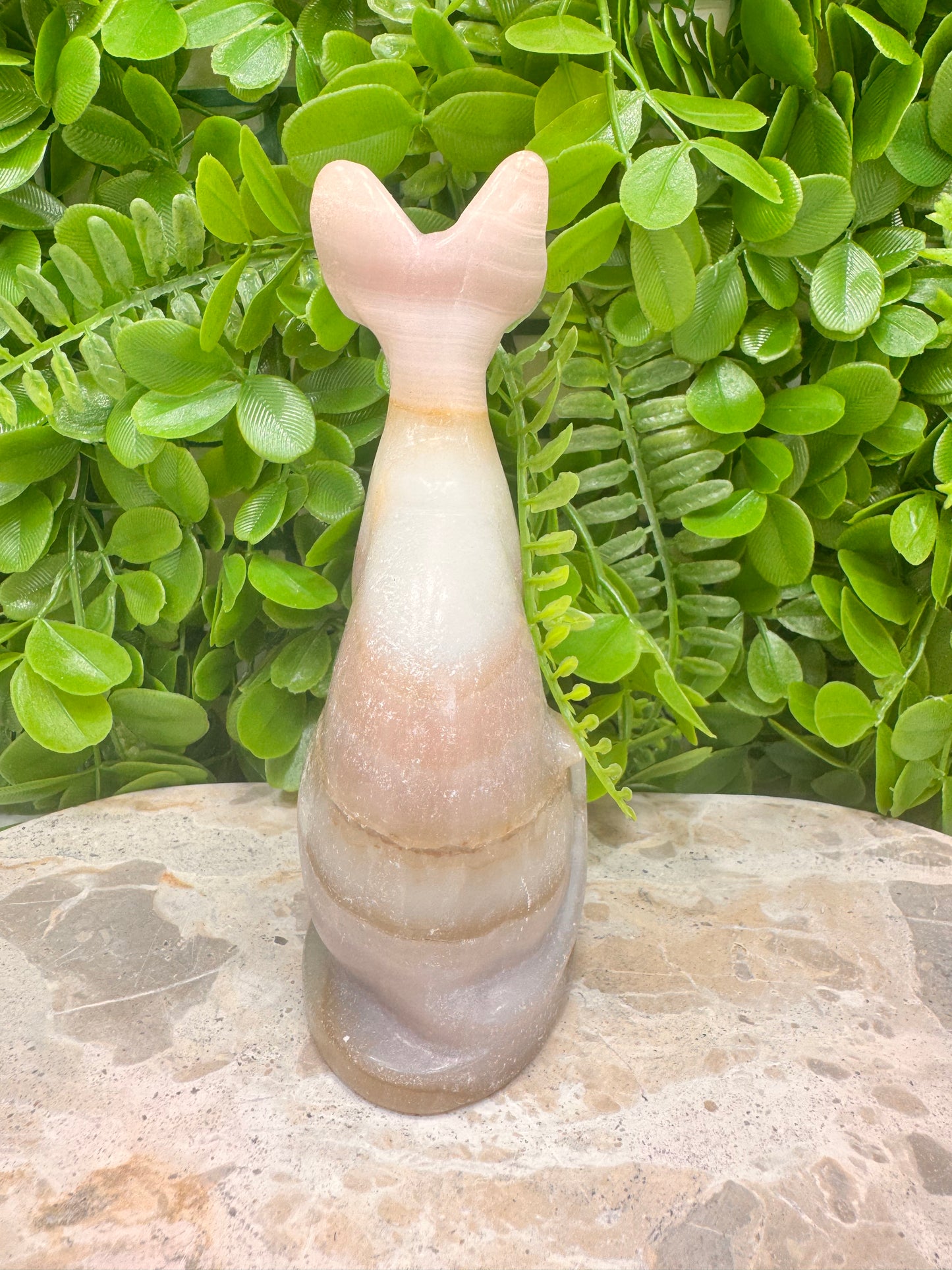 Pink Pistachio Calcite Egyptian Cat 500g