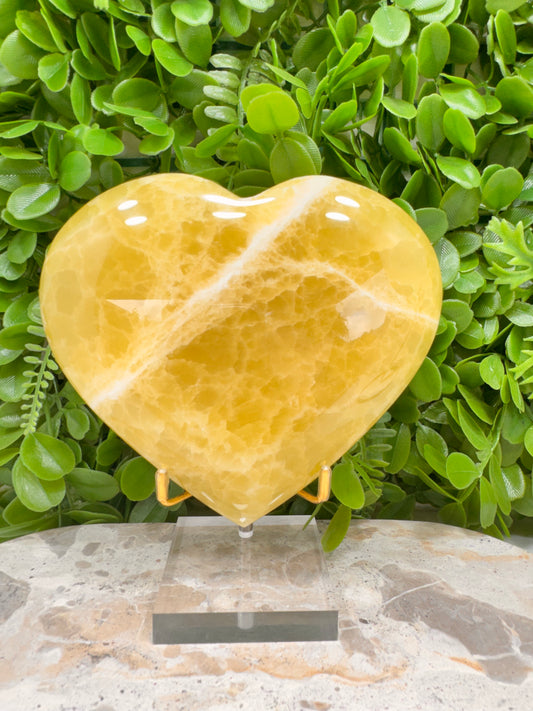 Lemon Calcite Heart 1034g