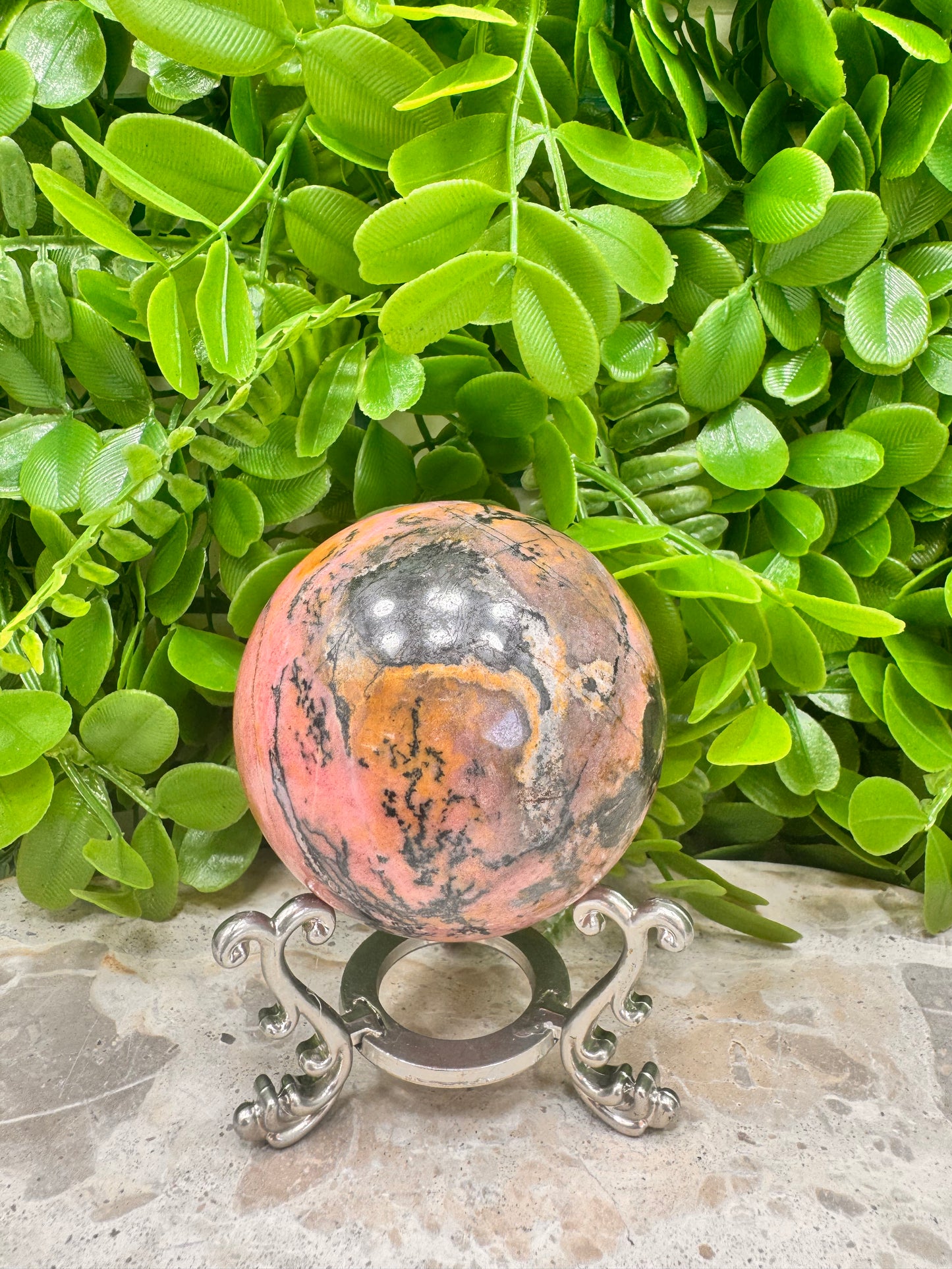 Rhodonite Sphere 568g