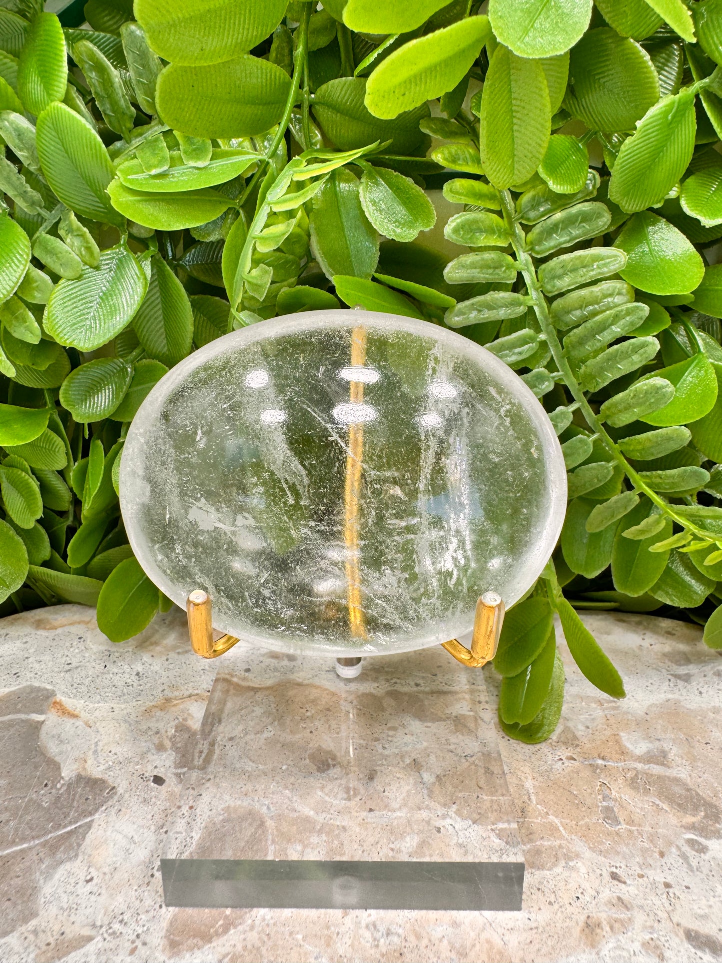 Clear Quartz Palm stone 194g