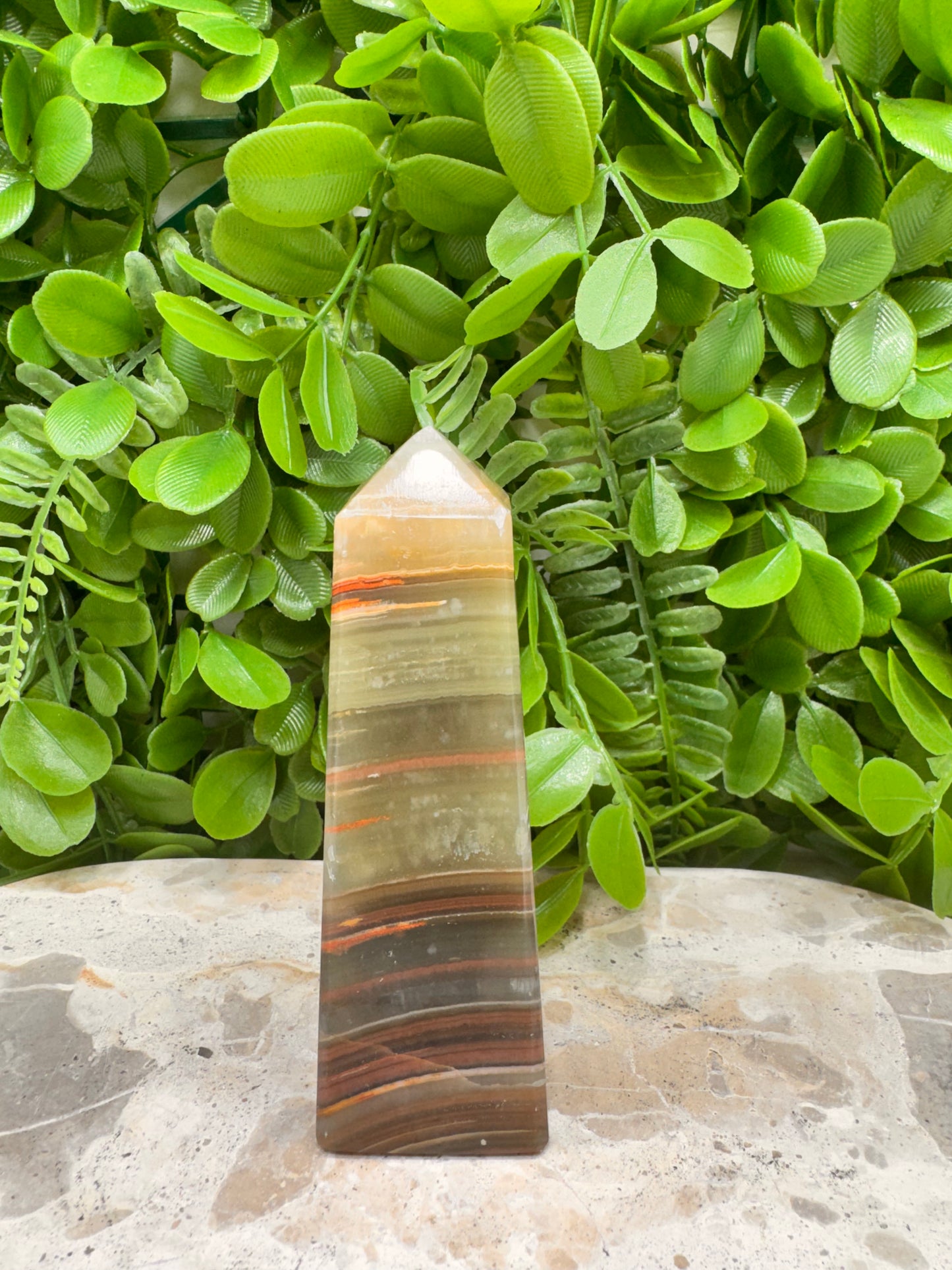 Green Banded Onyx Point 268g
