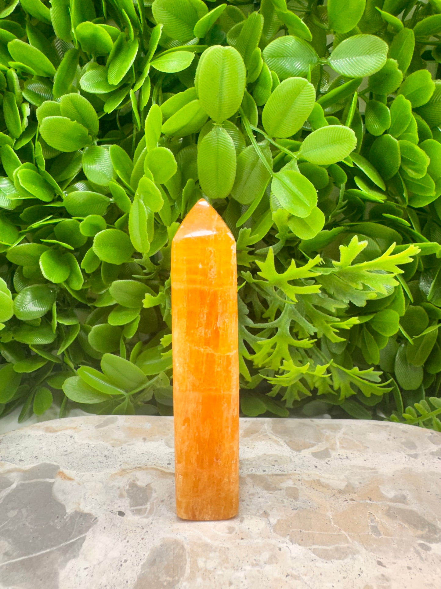 Crystalised Orange Calcite Tower 150g