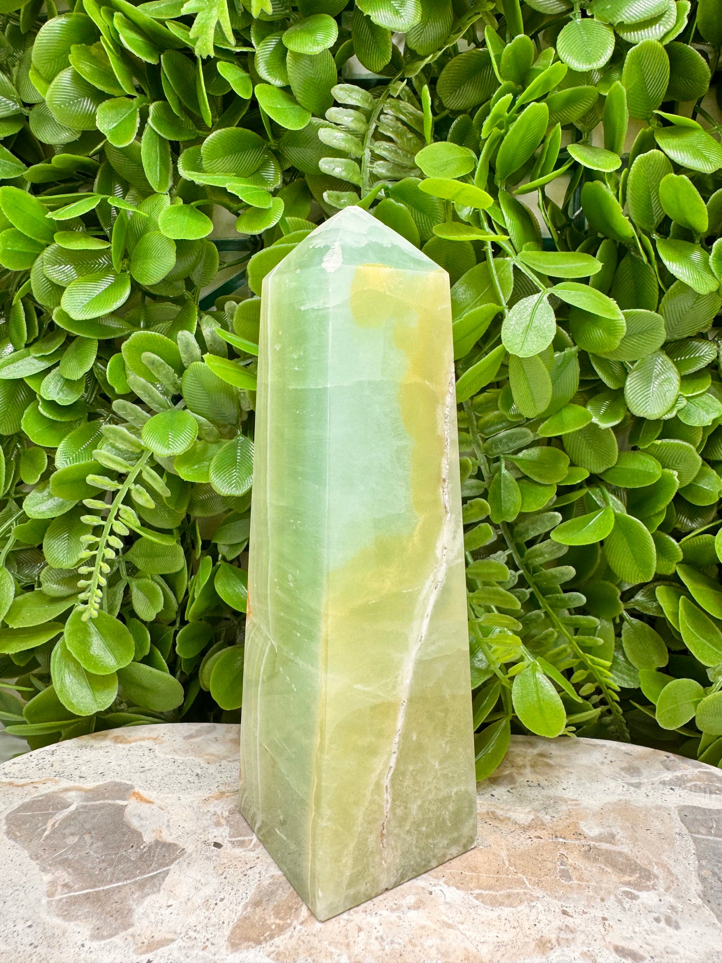 Pistachio Calcite Tower 798g