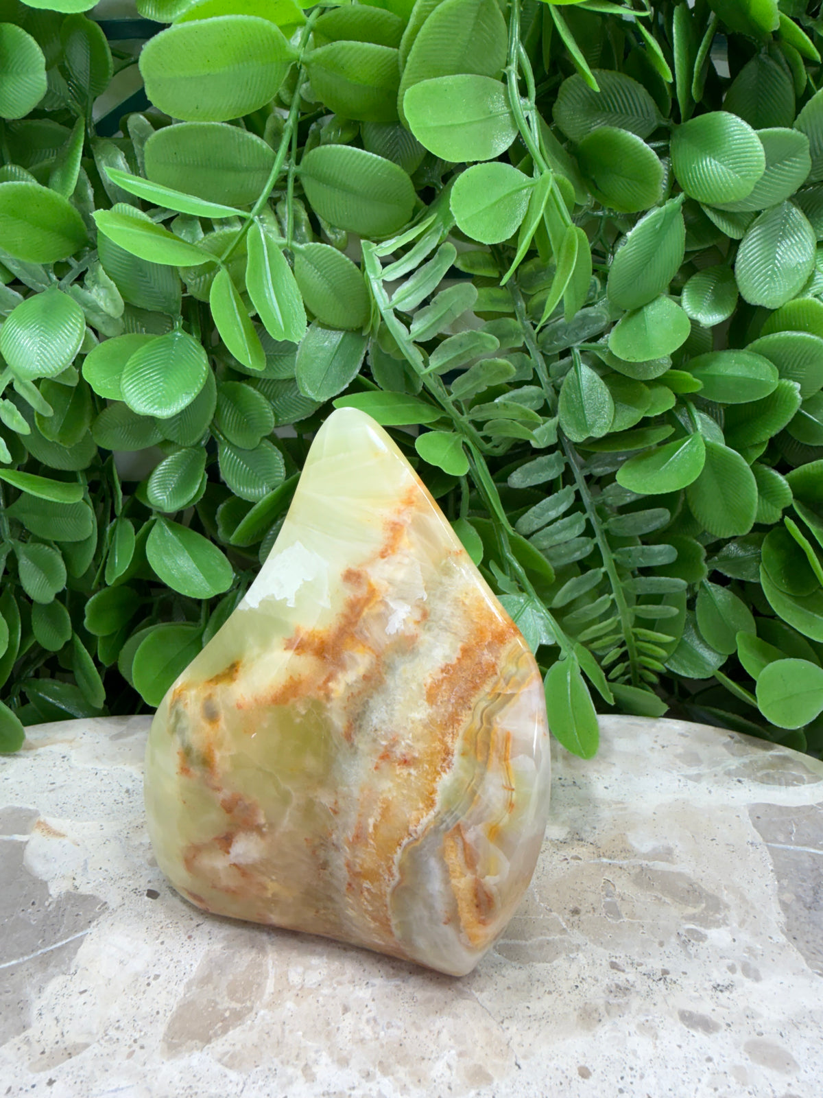 Lemon Banded Calcite Freeform | Joy • Confidence • Motivation