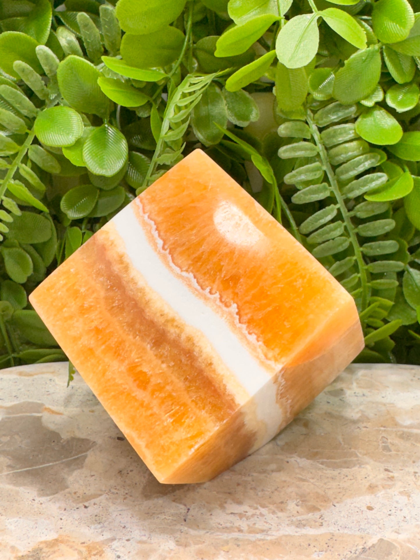 Orange Calcite Cube 798g