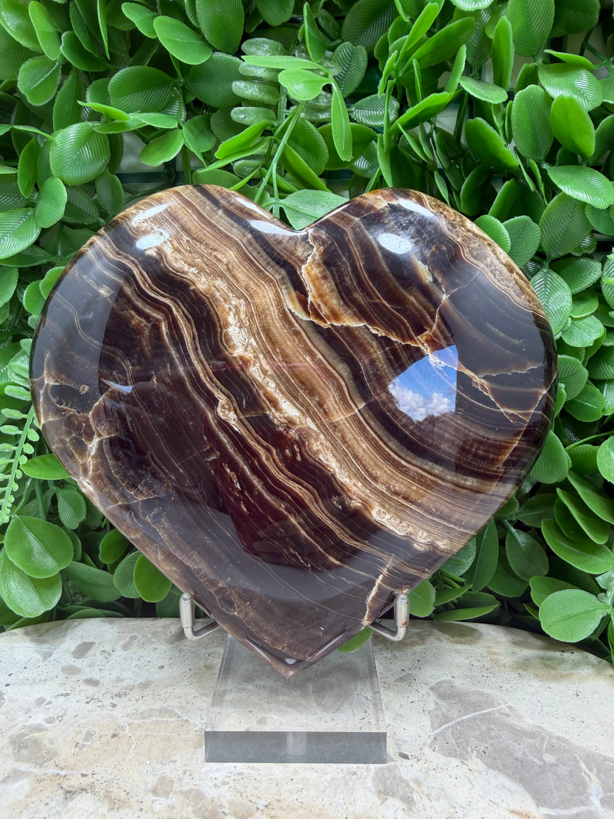 Chocolate Calcite Heart 1058g