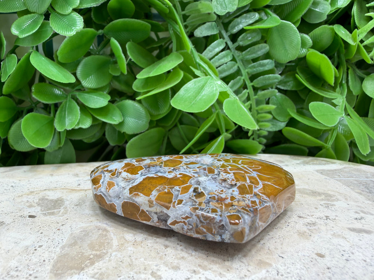 Brecciated Drusy Agate Heart | Strength • Grounding • Stability