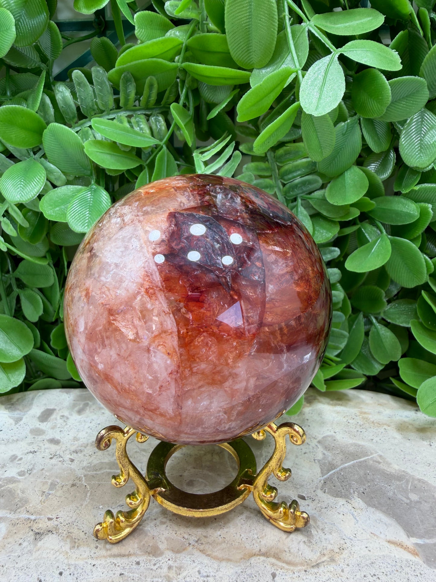 Fire Quartz Sphere 724g