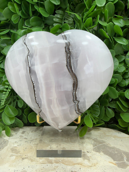 Smokey Pink Mangano Heart 1260g