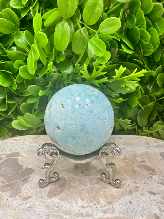 Blue Aragonite Sphere 310g