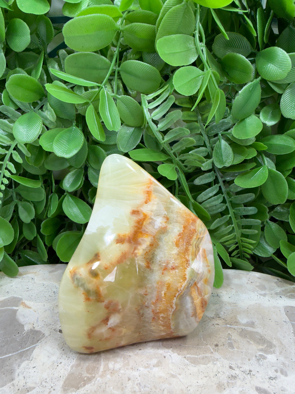 Lemon Banded Calcite Freeform | Joy • Confidence • Motivation