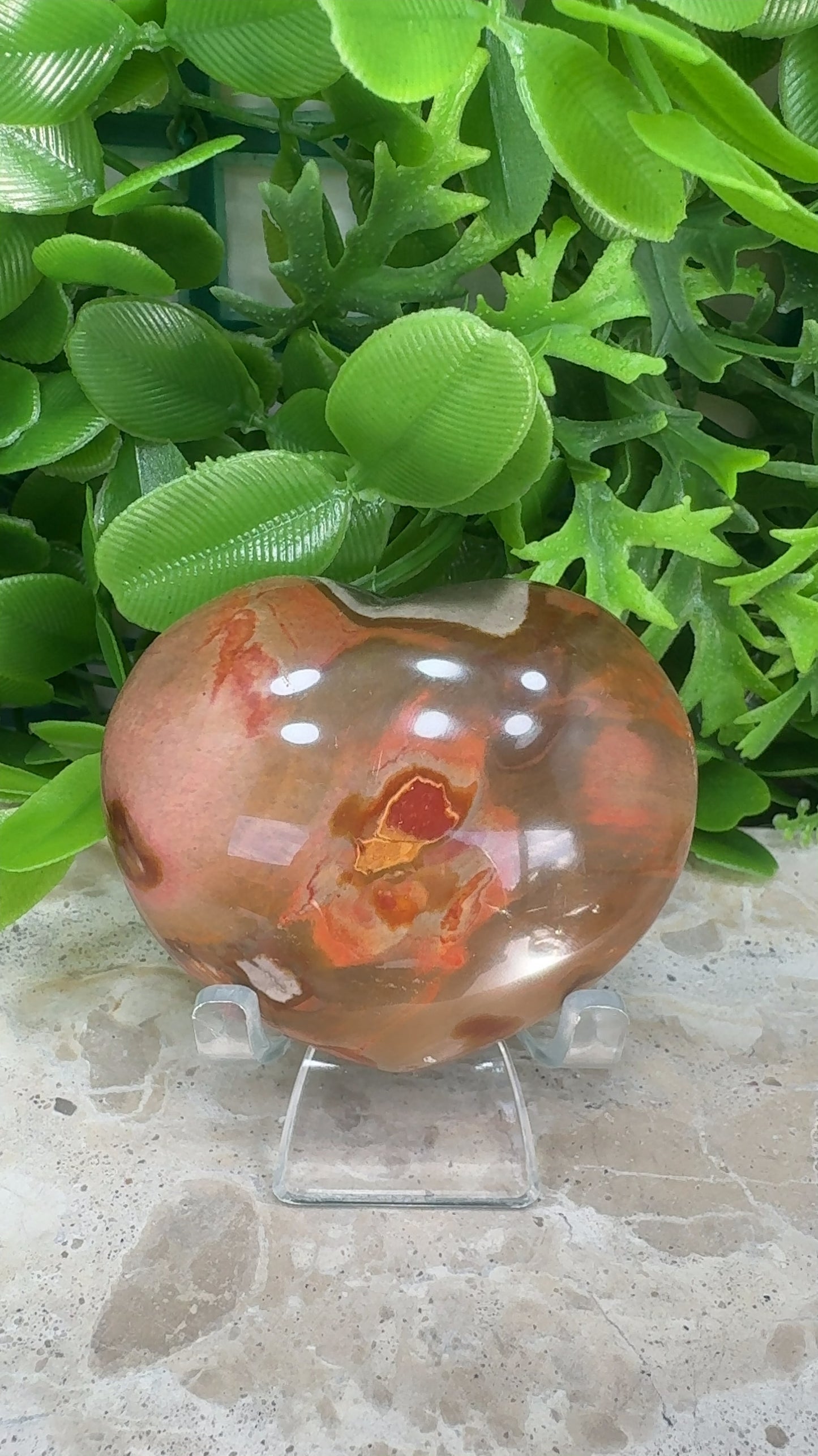 Polychrome Jasper Heart 136g