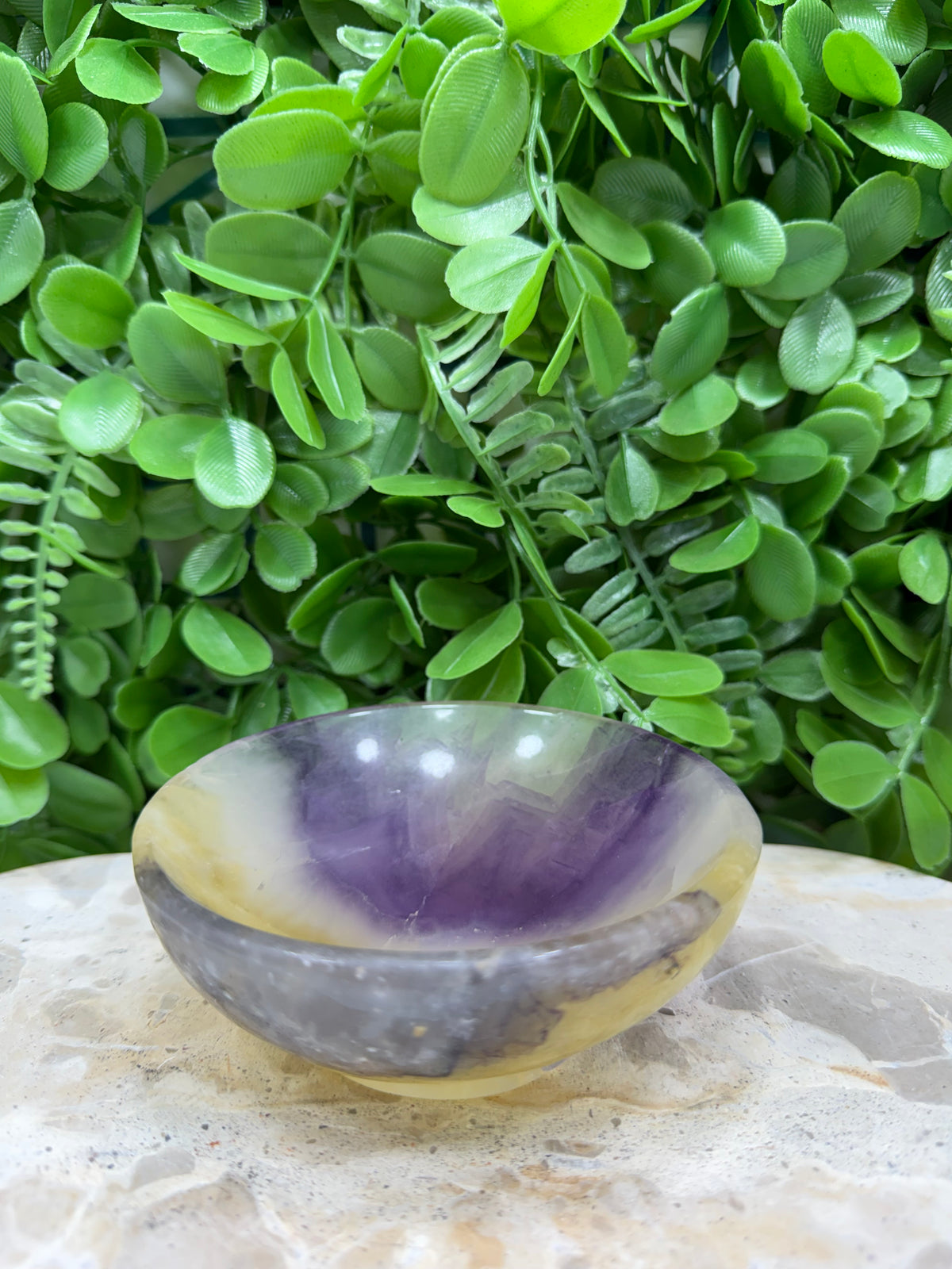 Purple, Yellow Fluorite Bowl | Clarity • Focus • Balance
