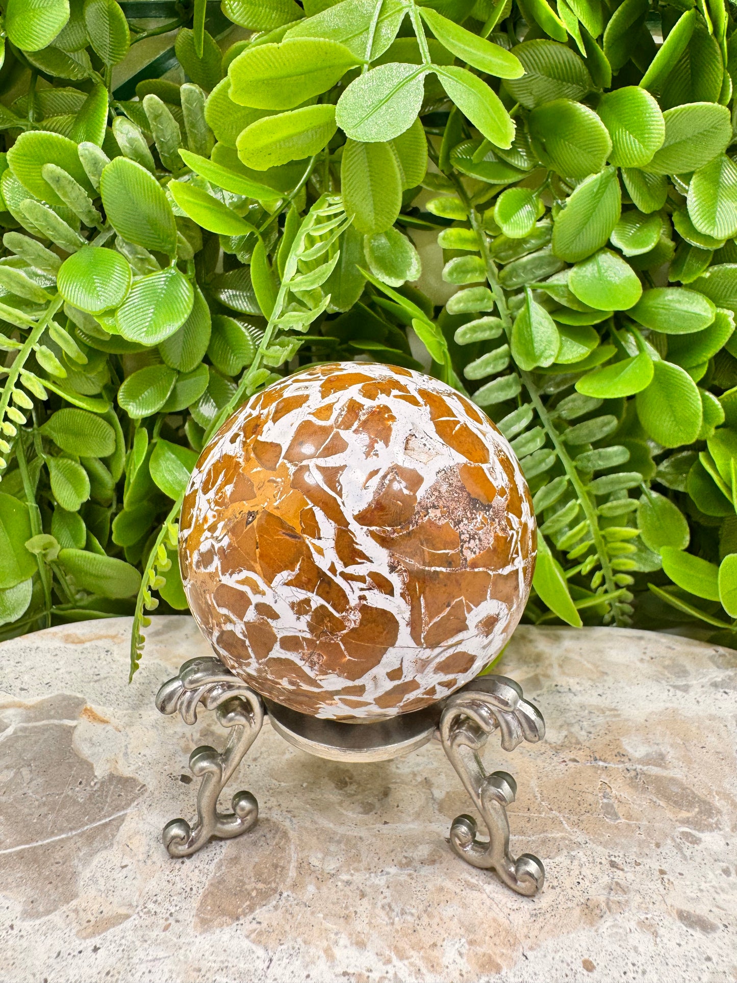 Jasper With Agate Sphere 362g