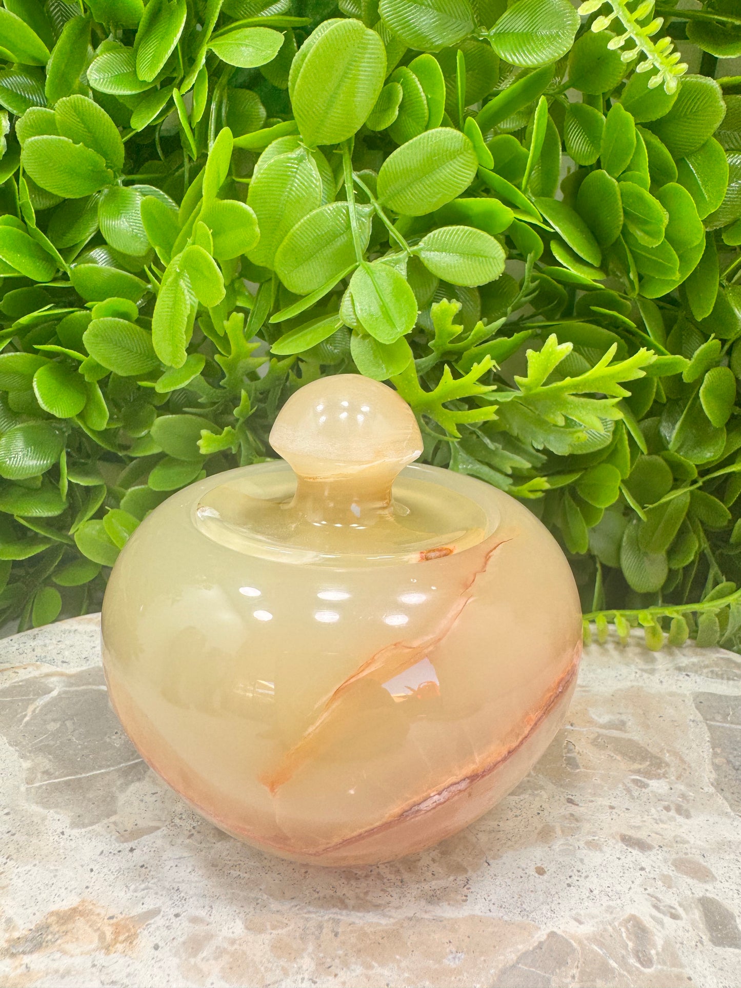 Green Onyx Apple Bowl 612g